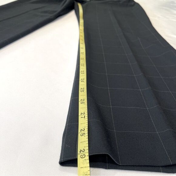 Talbots Collection Petites Women's Navy Plaid Trousers Size 10P Stretch - Picture 10 of 11